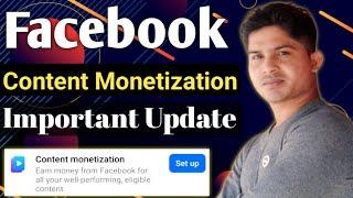 Facebook Content Monetization Important Update | Facebook New Update 2025