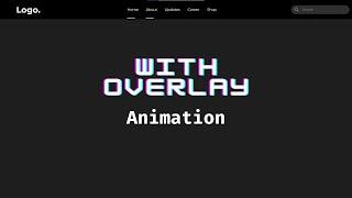 Navbar | With Overlay Animation Using Html And CSS