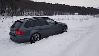 BMW E91 320d xDrive in snow (January 2019)