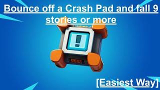 How To Bounce Off A Crash Pad And Fall 9 Stories Or More [Easiest Way] | (Fortnite Season 3)