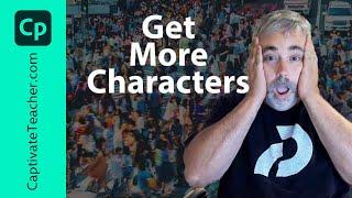 Get More Characters in Your Adobe Captivate Classic eLearning