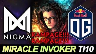 Miracle- INVOKER DOUBLE RAMPAGE! Nigma vs OG on TI10 Qualifier