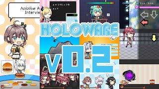 【Hololive Fangame】Holoware / メイドインホロ v0.2 Gameplay (Hard Mode)