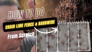 DIY Chain Link Fence + Barbwire - Scale Modeling from Scratch