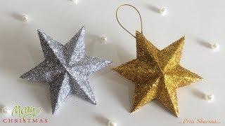 3D Christmas Stars ⭐️ With Paper | Paper Craft | Priti Sharma