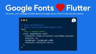 How to Use Custom Font Google Fonts in Flutter App - Introducing Google Fonts for Flutter 1.0.0