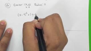 Find the center-radius form of the equation of the circle.