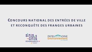 Concours national des entrées de ville & Reconquête des franges urbaines