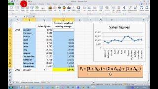 How To... Calculate a Weighted Moving Average in Excel 2010