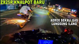 ZX25R OTOY KNALPOT BARULANGSUNG DI BALAPIN SAMA AEROX 300CC‼️