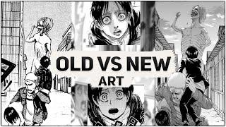 OLD vs NEW Art in the MANGA (Attack on titan)
