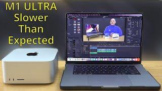 M1 Ultra Mac Studio vs M1 Max MacBook Pro Speed Test DaVinci Resolve Edit & H.265 Encode Export