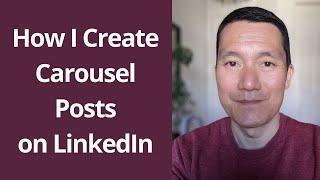 LinkedIn tip -- how to create Carousel Posts (slideshows)