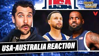 USA-Australia Reaction: LeBron, Curry & Team USA "clunky" in Olympic exhibition | Hoops Tonight