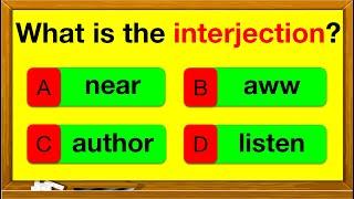 INTERJECTIONS QUIZ   | Find the conjunctions in the sentence | English Grammar | Parts of speech