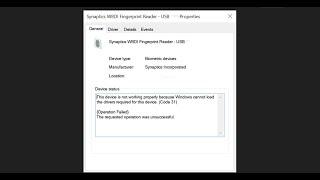 Fix Fingerprint Reader Error (Code 31) This Device Is Not Working Properly On Windows 10 & 11