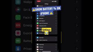SHOW BATTERY PERCENTAGE ON IPHONE