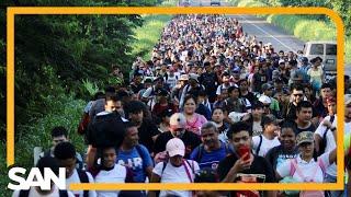 Migrant caravan heads to US border fearing Trump immigration policies