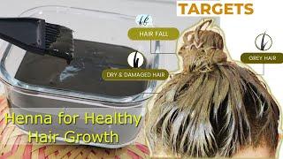 Henna Mask for Healthy Hair Growth / Color Hair Naturally and Turn Grey Hair to Black