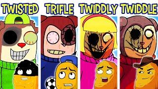 FNF TWISTEDTOES VS TWIDDLYDINKS VS TRIFLETHUMB VS TWIDDLEFINGER | Friday Night Funkin'