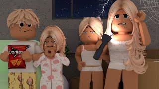 THUNDERSTORM HITS BLOXBURG!*WE HID IN THE BASEMENT FOR 24 HOURS...POWER CUT?!* VOICE Roblox Bloxburg