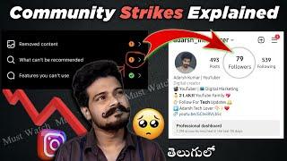  Instagram Community Guidelines Strike | Telugu | Instagram Content Removed Problem Solution