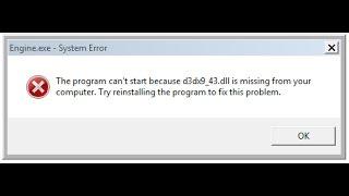 how to fix d3dx9_43.dll error in pc