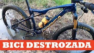 Bici destrozada en la primera salida | Ibon Zugasti