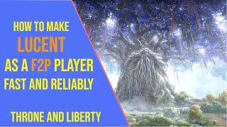 How to Make Lucent as a F2P Player in Throne and Liberty