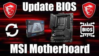 How to update MSI motherboard BIOS