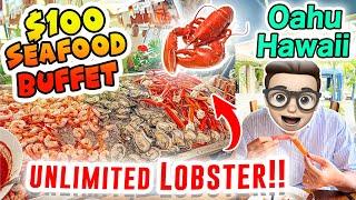 Best LUXURY Buffet in Hawaii Lobster Seafood Brunch Buffet at Four Seasons Oahu (La Hiki)