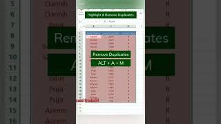 How to find & remove duplicate entries in excel