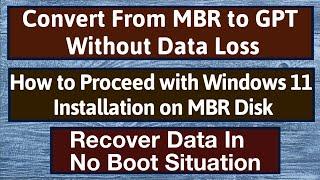 MBR To GPT Windows 11 Installation | Windows Can't Install on Drive 0 Partition 1