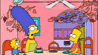 The Simpsons Bart threw spaghetti to ease Marge's troubles.