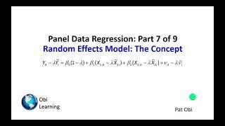 Panel Data Regression 7of9 – Random Effects