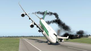 B747 Loses Landing Gear on Final Approach | XP1