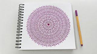 How to draw Mandala Art for beginners | Easy colorful Mandala | Doodle/Zentangle drawing