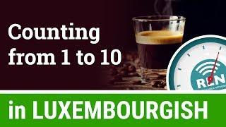 How to count from 1 to 10 in Luxembourgish - One Minute Luxembourgish Lesson 8