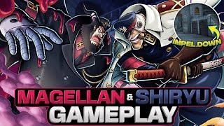 Magellan & Shiryu Gameplay (Impel Down Stage) | One Piece Bounty Rush