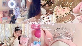 BIRTHDAY VLOG  baking, txt soobin fancall, turning 18, cute + aesthetic