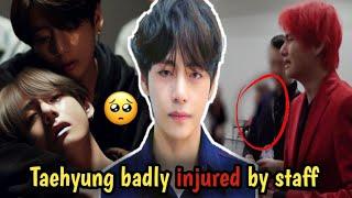 Taehyung badly injured by staff  the mistreatment of V  ( explained in Hindi) #taehyung #bts