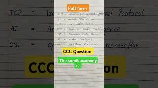 #CCC #most #important #Questions #short #viral #video