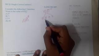 GATE CSE 2007 Q || C PROGRAMMING  ||Data Structure || GATE Insights Version: CSE