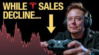 Elon Plays Video Games & Politics as Tesla SALES FALL