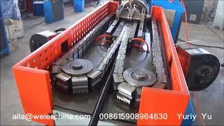 PVC PE EVA plastic electric wire corrugated  hose extrusion line