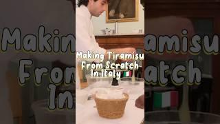 Making Tiramisu from Scratch in Italy  #tiramisu #italy #rome #dessert #fyp #shorts #cooking