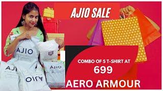 AJIO shopping Haul | T-shirt Shopping From Aero Armour | DurgaPuja Shopping Haul