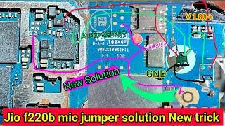 jio f220b mic jumper solution | jio phone f220b mic ic jumper solution | jio f220b mic problem