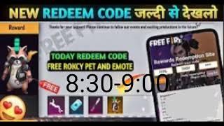 free fire Rocky pet redeem codes