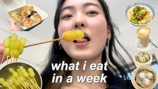 what i eat in a week (making tanghulu  + yumcha  + japanese food ) mid sem break | uni vlog